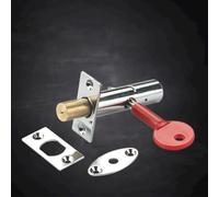 Verrou de tuyau en cuivre pour portes d'inspection incendie et applications d'arbre de passage, design à mortaise invisible avec fonctionnement fluide en tube métallique, verrouillage de sécurité