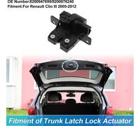 Verrou De Verrière Arrière Actuateur Pour Renault Clio Iii 2005-2014 4 Broches Verrou De Hayon Arrière No.8200947699/8200076240 Plastique Noir Métal