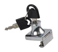 Verrou de vitrine avec joint de protection, construction en acier robuste pour une sécurité antivol maximale