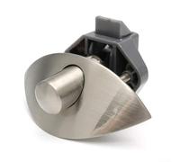 Verrou demi-lune à bouton-poussoir 14-16 mm en alliage de zinc (brossé) | Construction en alliage de zinc, base en nylon, résistant aux intempéries, longue durée de vie pour une utilisation en