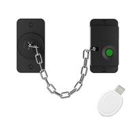 Verrou d'empreintes digitales de sécurité enfant avec reconnaissance intelligente, contrôle des écarts de fenêtre réglable, charge rapide de type C, et consommation pour une utilisation prolongée