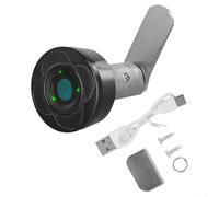 Verrou d'empreintes digitales en alliage d'aluminium pour tiroirs, armoires et placards, déverrouillage rapide et rappel de batterie faible (20 mm noir)