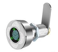 Verrou d'empreintes digitales pour armoires Performance durable avec alertes de batterie intelligentes et fonctionnalité d'accès rapide (30 mm, argenté)