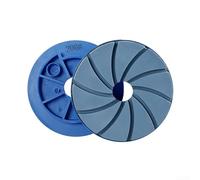 Verrou d'escargot de 12,7 cm pour meule de meulage de marbre, granit, béton | Disques en résine diamant de 125 mm avec bord biseauté pour machines automatiques | Utilisation humide (grain 200)