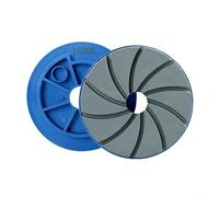 Verrou d'escargot de 12,7 cm pour meule de meulage de marbre, granit, béton | Disques en résine diamant de 125 mm avec bord biseauté pour machines automatiques | Utilisation humide (grain 1500)