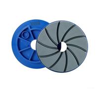 Verrou d'escargot de 12,7 cm pour meule de meulage de marbre, granit, béton | Disques en résine diamant de 125 mm avec bord biseauté pour machines automatiques | Utilisation humide (grain 3000)