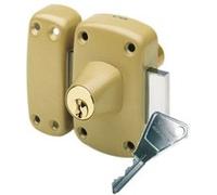 Verrou double entrée CYCLOP pêne de longueur 110 mm cylindre de 50 mm bronze VACHETTE 16216000