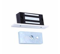 Verrou électromagnétique 24 V monté sur mortaise 60 kg / 132lbs | Mode sans échec, corps en alliage d'aluminium, contrôle d'accès à une porte, pour porte en verre en bois