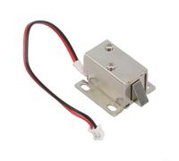 Verrou électromagnétique pour tiroir d'armoire électrique CC 24 V - Option de tension 6 V/24 V, distance d'activité de 4,4 mm, fil de cuivre, argent (DC6 V)