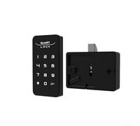 Verrou électronique à mot de passe pour armoire à empreintes digitales pour armoires de bureau, tiroirs, tables de chevet, noir avec port de charge USB