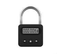 Verrou électronique en métal avec écran LCD, cadenas de sécurité numérique, verrouillage de gestion du temps de charge USB avec compte à rebours de 999 heures, contrôle intelligent de la puce