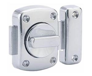 Verrou en applique - à bouton - sans cylindre - largeur 50 mm - chromé FTH THIRARD