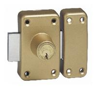 Verrou en applique à double cylindre - 45 mm - bronze - City 26 ISEO