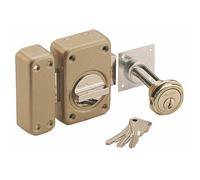 Verrou en applique de sûreté - à bouton - cylindre extensible - V 136 VACHETTE