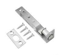 Verrou encastré pour portes intérieures en bois en acier inoxydable avec finition propre, style dissimulé, 105 x 22 x 30 mm, argenté avec gâche et vis