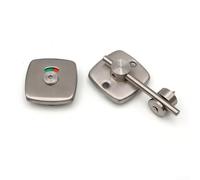 Verrou indicateur de toilette, 1 tige ronde en acier inoxydable pour cloisons, transparent engagé/vide, verrouillage d'indicateur pour cabines et vestiaires (928)