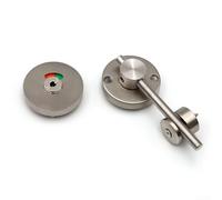 Verrou indicateur de toilette, 1 tige ronde en acier inoxydable pour cloisons, transparent engagé/vide, verrouillage d'indicateur pour cabines et vestiaires (402B)