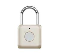 Verrou intelligent étanche sans clé avec alarme antivol intégrée pour sécuriser les biens personnels et les équipements d'extérieur (doré)
