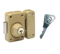 Verrou mécanique 764V VACHETTE - A bouton - V136 - Vernis - Sans cylindre -