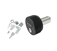 Verrou mécanique à mot de passe avec clé, parfait pour garder vos armoires et tiroirs sécurisés avec code à trois chiffres (40 mm, noir)