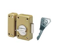Verrou mécanique VACHETTE 7640 - A bouton - Vernis - Cylindre L.60 - 5 goupilles