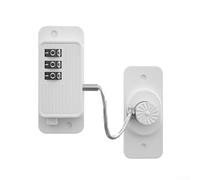 Verrou numérique à 3 chiffres pour réfrigérateur pour armoire coulissante avec mot de passe réinitialisable et système de montage autocollant (blanc)