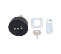 Verrou numérique à combinaison pour tiroir, armoire, boîte aux lettres, mot de passe (30 mm, noir)