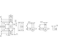 Verrou PERFECTA 3 points double entrée cylindre à pompe de 50 mm ISEO 910235