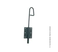 Verrou pistolet à douille cataphorèse noir Jardinier Massard - Pêne 14 mm - Longueur 400 mm