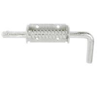 Verrou pistolet à ressort 14mm inox zingué blanc - - 522381