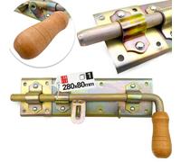 Verrou porte interieure 280x80mm, coulissante, loquet, serrure, cadenas metal, abri de jardin, portail garage, verrou a boulon, porte coulissante, targette, plastifieuse, gauche, Lun Fix