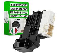 Verrou Porte Machine a Laver 250V 16(6) A 95 x 65 x 33 mm Code Original 00225504 DFS03857-C EBF61315801 EBF61315803 EBF62534402 EBF61315806 pour LG - Garantie de 5 Ans - MADE IN ITALY - ONIX TECH