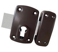 Verrou pour cylindre à profil européen 958E marron sans cylindre - HERACLES - C5-95800EM