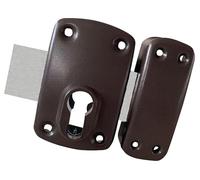 Verrou pour cylindre à profil européen 958E marron sans cylindre - HERACLES - C5-95800EM