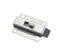 Verrou pour porte Métal Automatique 50mm Acier Verrou pour porte(C) | Acier inoxydable, mécanisme à ressort, fermeture auto, 50mm compact, finition argentée