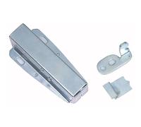 Hardware Solutions Loft Trappe de grenier à bouton poussoir pour ouvrir et fermer Porte de placard Plaqué zinc 80 mm Fixations incluses