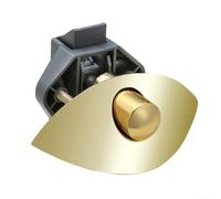 Verrou poussoir pour tiroir d'armoire de caravane, camping-car, poignée demi-lune, bouton en alliage de zinc et boîtier en ABS pour bateau, yacht marin (doré)