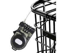 Verrou rétractable : ABS + fil d'acier | Cadenas pour bagages | Outil de sécurité avec combinaison à 3 chiffres - Réglable pour vélo - Pour vélo en plein air, scooter, ski, cour