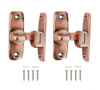 Verrou robuste pour porte de grange à 90/180 degrés, pour jardin et portail coulissant (2 rouge antique)