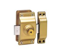 Verrou SUPER-SURETÉ cuirasse double entrée sans bille bronze BRICARD 3388.000