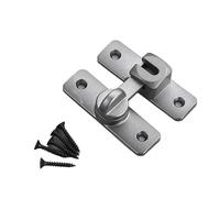 Verrou Targette 1 verrou de porte antivol en alliage d'aluminium à boucle solide, ouverture à 90° et 180°(Gray)