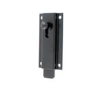 Verrou targette aluminium droit 120mm noir RAL9005 - - 3VR92001