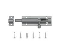 Verrou Targette Porte 2/3/4/5/6/8 pouces noir argent baril boulon en alliage d'aluminium matériel de loquet porte for sécurité serrure domestique(Grey,4 inch)