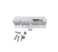 Verrou Targette Porte 4 pièces boulon de baril 2/3/4/5/6/8 pouces loquet porte en alliage d'aluminium blanc verrouillage matériel for la sécurité à maison(8inch)