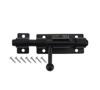 Verrou Targette Porte Boulons de porte 4 pouces en acier inoxydable 304, loquet for portes/fenêtres/armoires avec trou cadenas 8mm