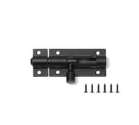 Verrou Targette Porte Grand portail de jardin robuste 2 à 8 pouces, tour porte coulissante, loquet boulon, quincaillerie for la maison, noir et argent(Black-2inch)