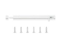 Verrou Targette Porte Loquet de fenêtre 2 à 8 pouces, boucle verrouillage porte, robuste, grande jardin, hangar, coulissante, tour, loquet boulon, quincaillerie for la maison(White,5inch)