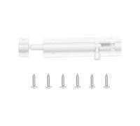 Verrou Targette Porte Serrure de fenêtre en alliage d'aluminium 2 à 8 pouces, noir argent, charnière sécurité, serrure porte garde-robe, boulon boucle, raccords meubles(White,2inch)