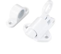 Verrou Targette Verrou à ressort en alliage d'aluminium, pêne dormant de porte, loquet de portail, pêne dormant en aluminium gris(White)