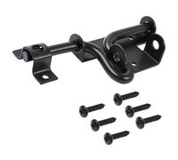 Verrou Targette Verrou de porte noir à glissière, loquet de fenêtre robuste et solide for portes de grange extérieures et armoires